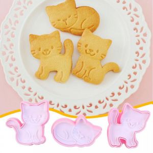 המוצרים הכי חמים ונמכרים ברשת ! מטבח חותכנים לכריכים או לעוגיות בצורת חתולים חמודים - 3 חלקים בחבילה